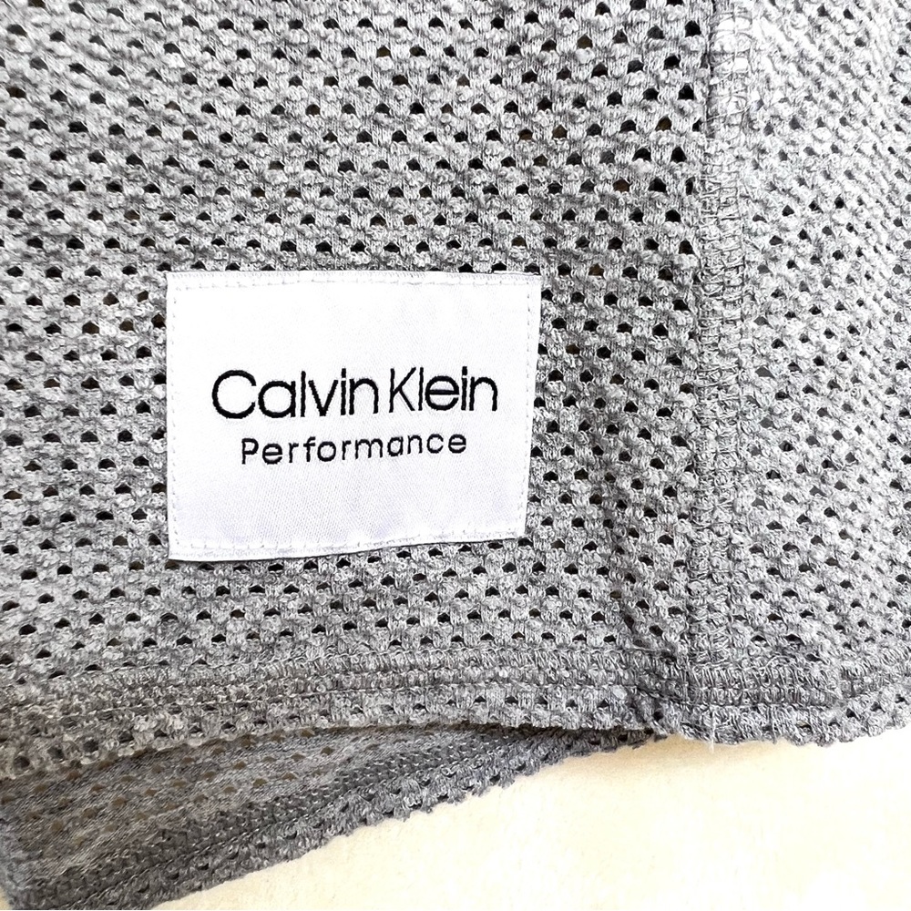 Calvin Klein Performance Rolled Cuff Short Sleeve Mesh Tee - Picture 5 of 7